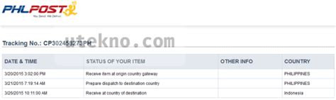 Philippine Post Tracking .